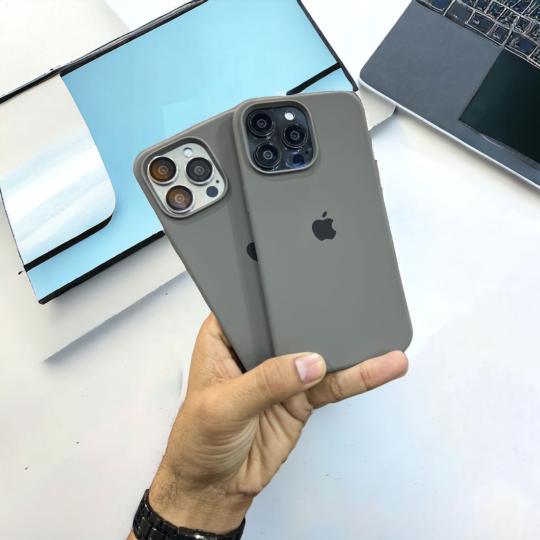 Natural Titanium Silicon Case