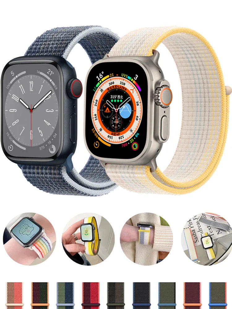 Slim leather strap for Apple Watch band