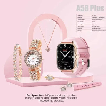 A58 Plus Smart Watch | Watch For Girl | Fitness Tracker, Blood Pressure Monitor Smart Watch